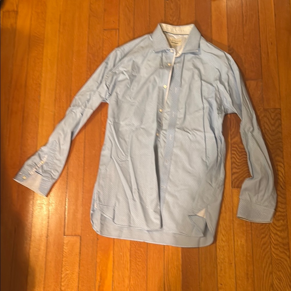 Ted Baker London Blue Dress Shirt with Classic Collar
